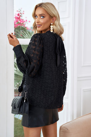 Crewneck Long Puff Sleeve Top